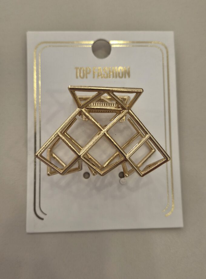 Modern Geometrik Gold Metal Toka