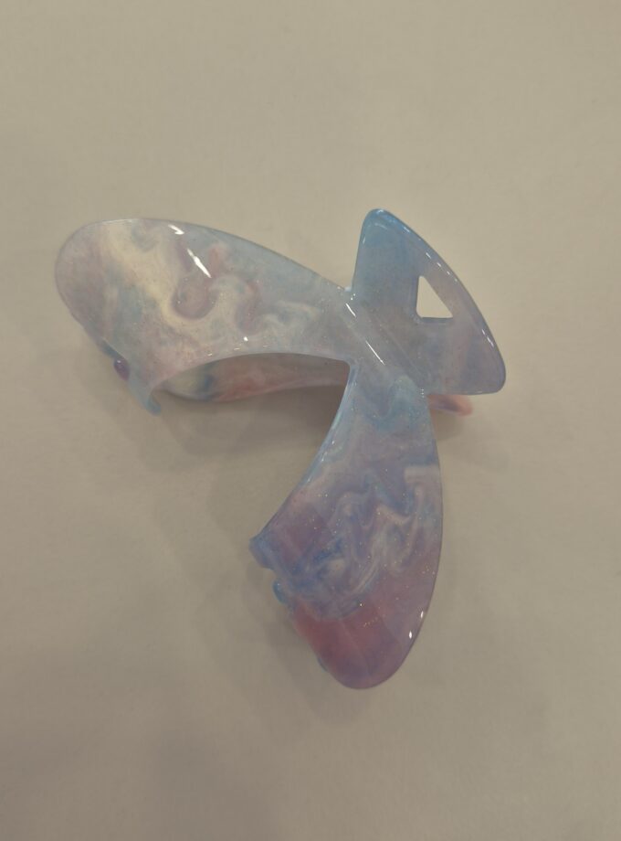Sedef Işıltılı Pastel Mermer Desen Mandal Toka